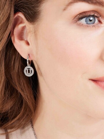 Lucardi Earrings in Silver: front