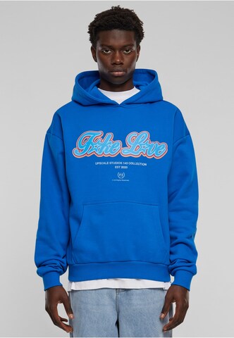 MT Upscale Sweatshirt 'F*ke L*ve' in Blauw: voorkant