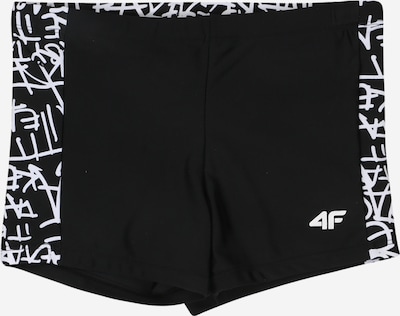 4F Badeshorts in schwarz / weiß, Produktansicht
