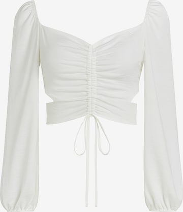 Chemisier Elara en blanc : devant
