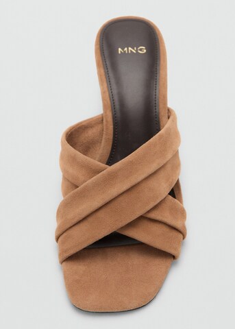 MANGO Mules 'Cruce' in Beige