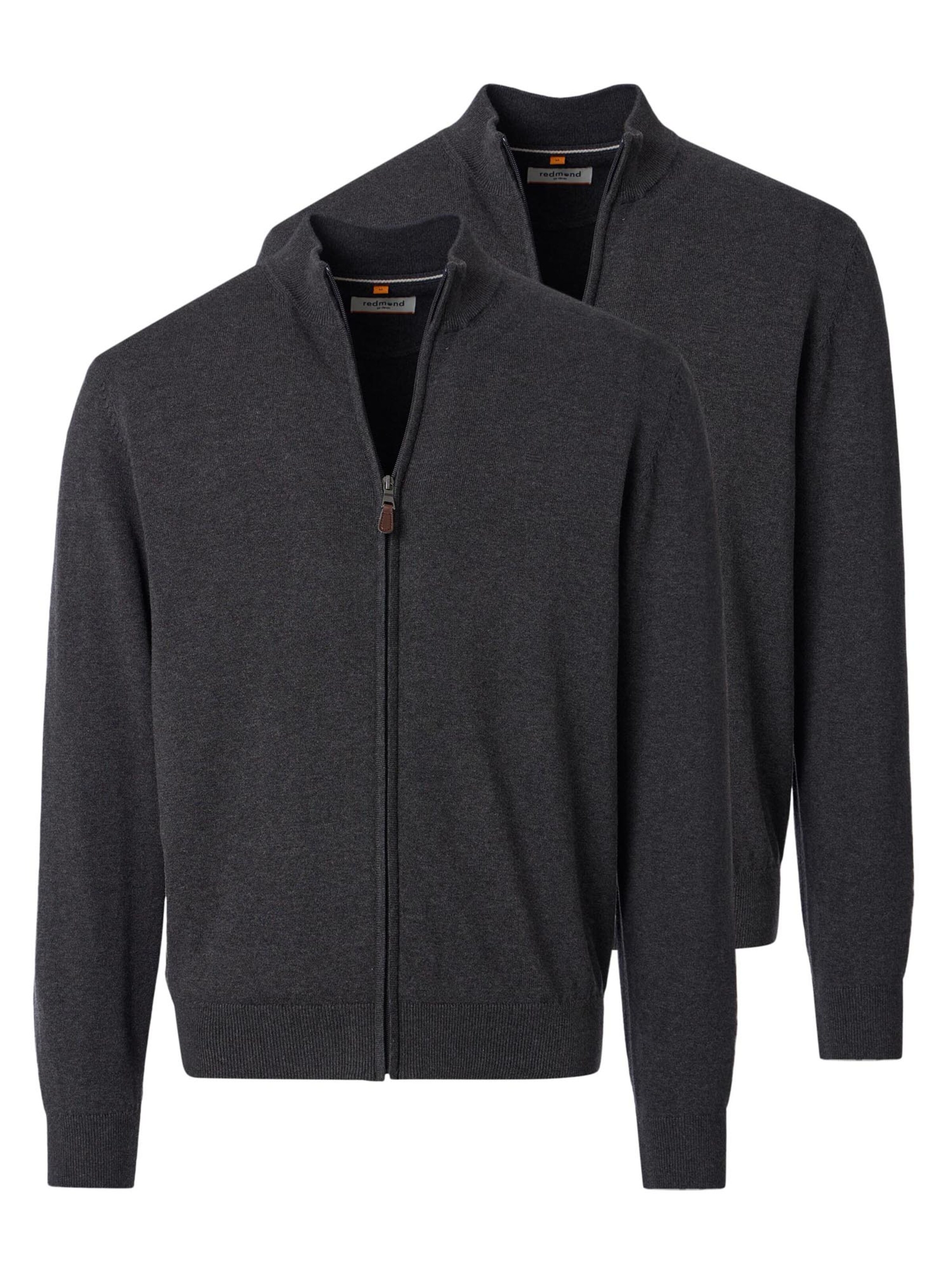 redmond Knit cardigan 'Basic' in Grey: front