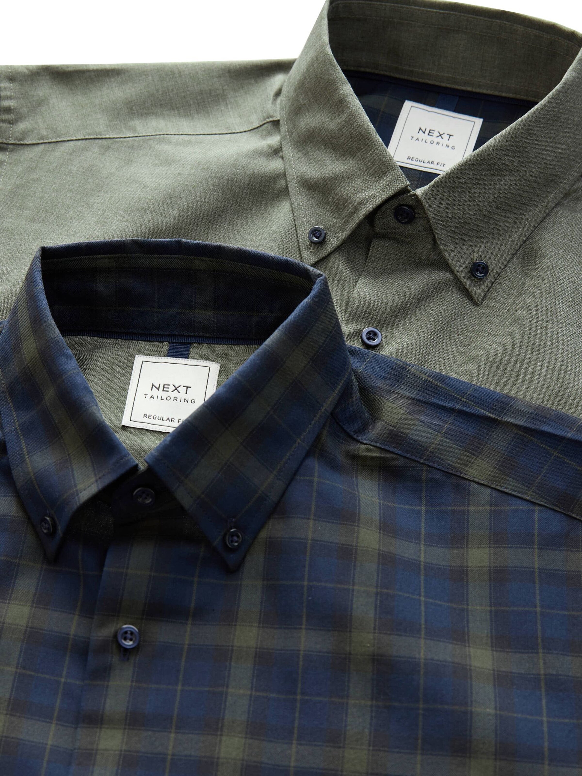 Next Regular Fit Skjorte i grøn