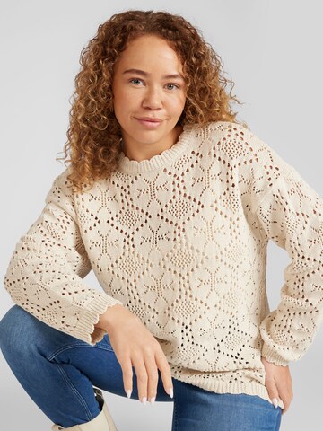 ONLY Carmakoma Pullover 'GAIL' in Beige