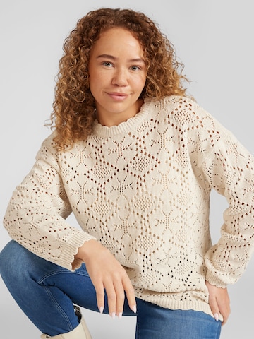 ONLY Carmakoma Pullover 'GAIL' in Beige