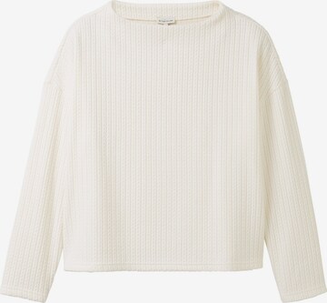 TOM TAILOR Sweatshirt in Beige: front