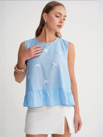 MixRay - Blusa em azul: frente
