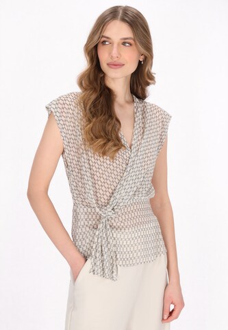 DreiMaster Klassik Μπλούζα 'Classic Look' σε λευκό: μπροστά