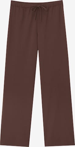 Pull&Bear Regular Broek in Bruin: voorkant