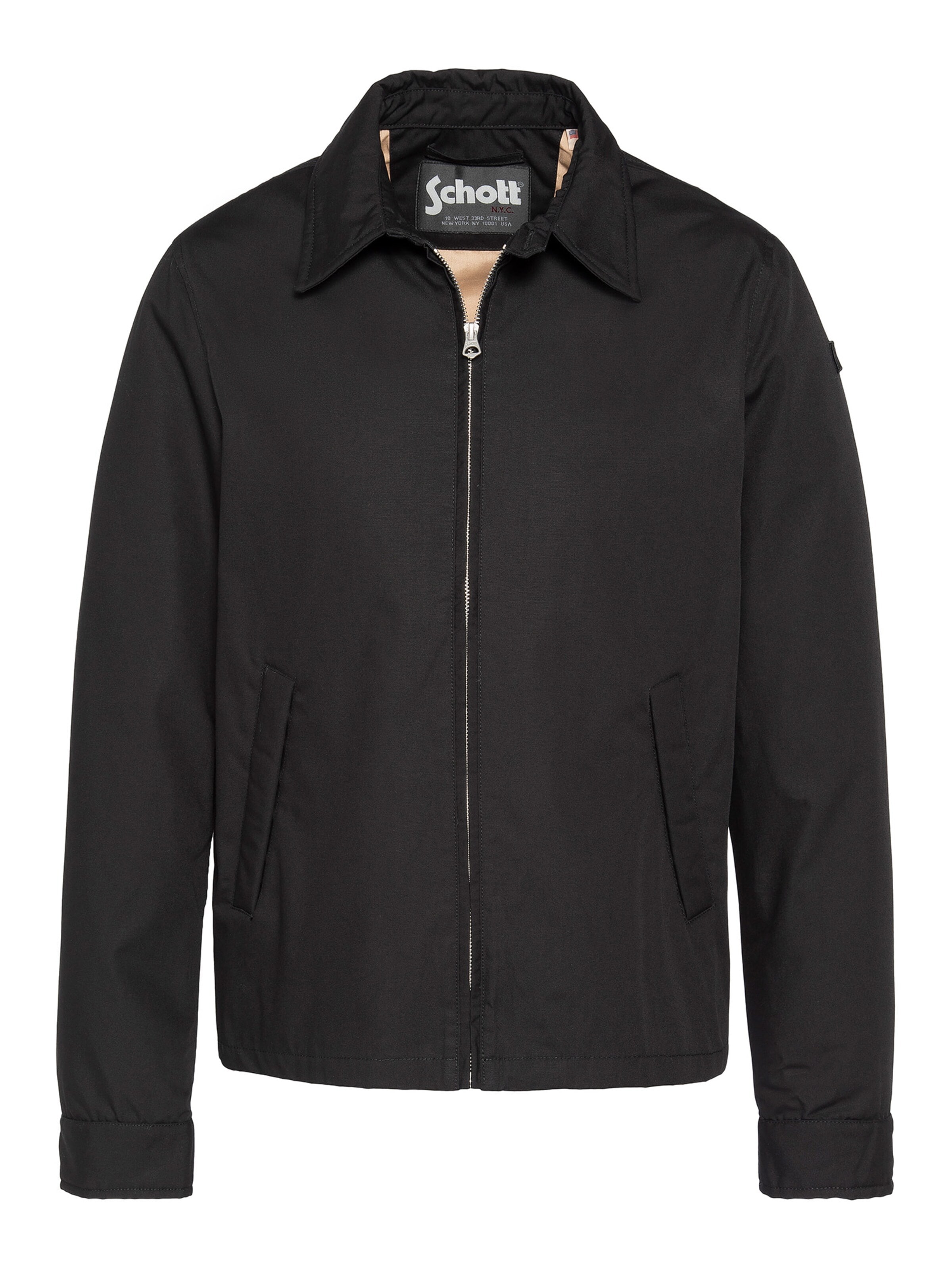 Manteau mi-saison Schott NYC en noir : devant