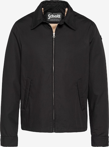 Schott NYC Between-Seasons Coat in Black: front