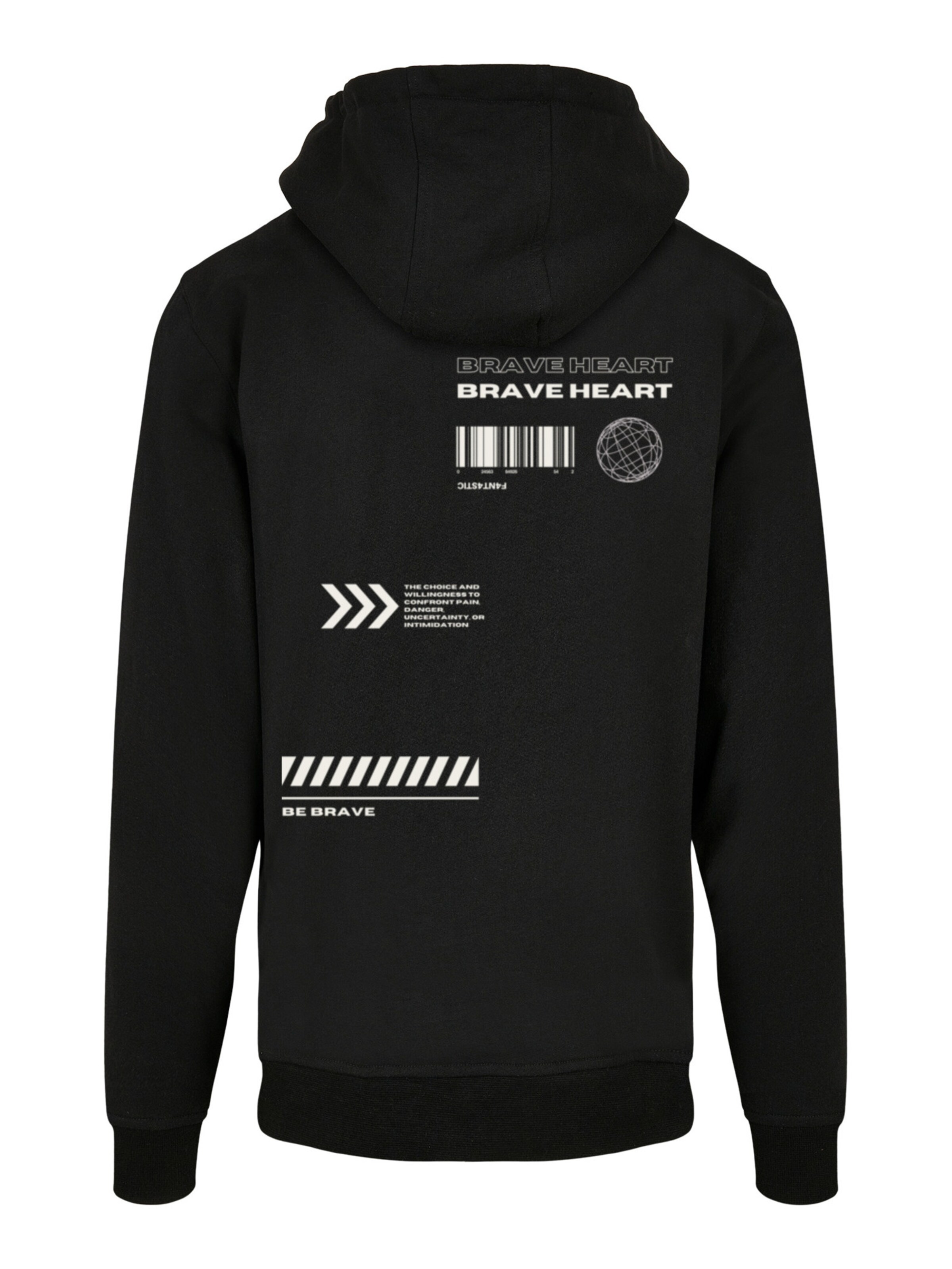 F4NT4STIC Sweatshirt 'Brave Heart' in Zwart
