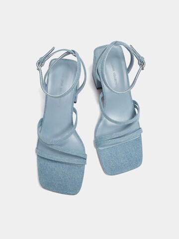 Pull&Bear Strap sandal in Blue