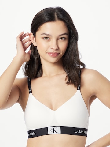 Calvin Klein Underwear Õlapaelteta topp Rinnahoidja, värv valge: eest vaates