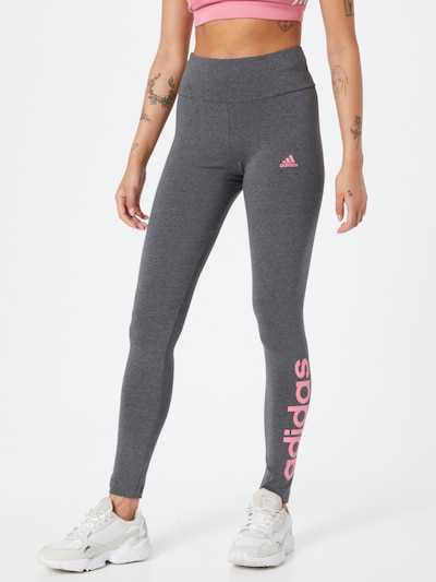ADIDAS PERFORMANCE Športové nohavice - sivá melírovaná / ružová, Model/-ka