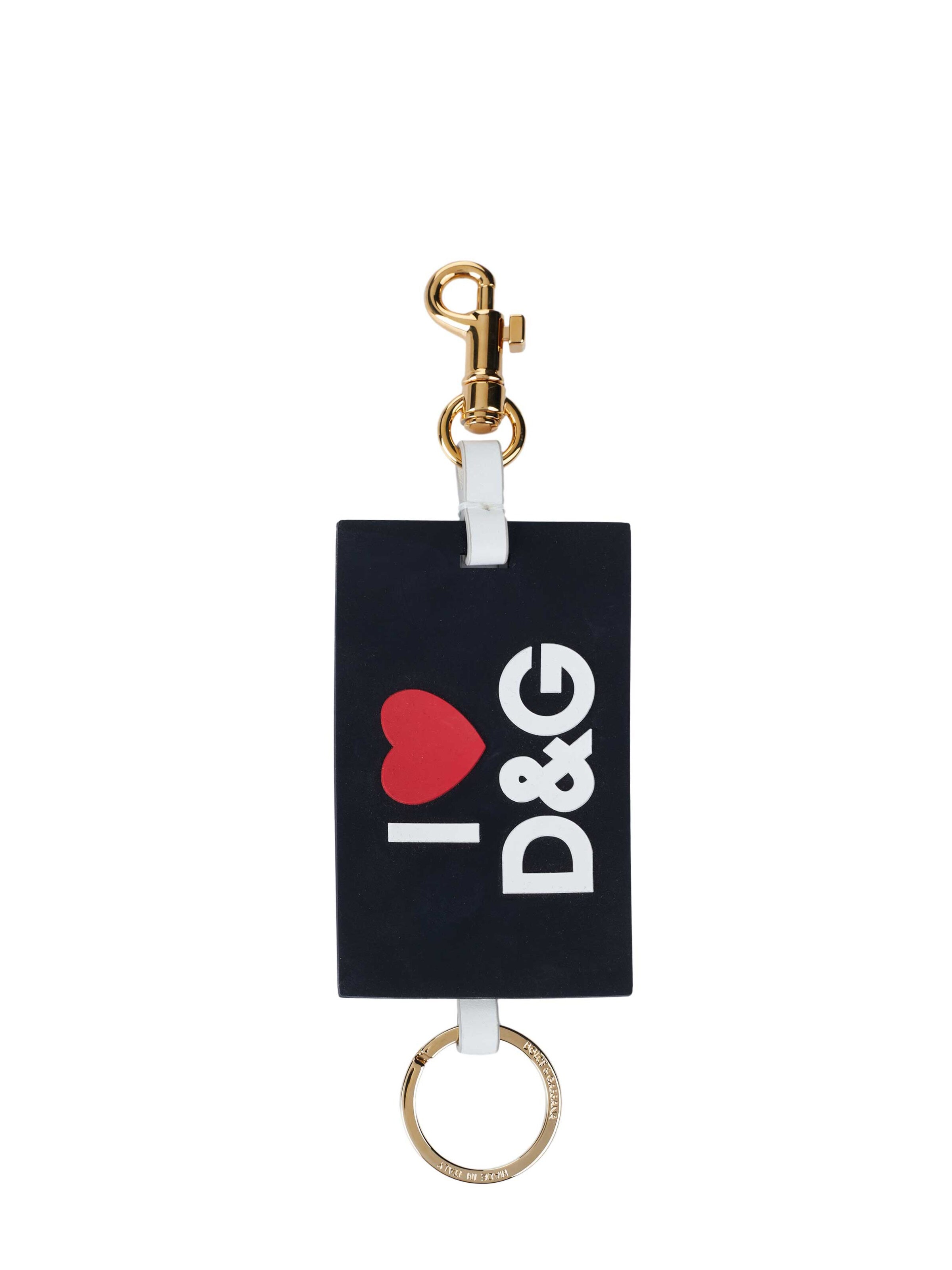 DOLCE & GABBANA - Llavero en negro: frente