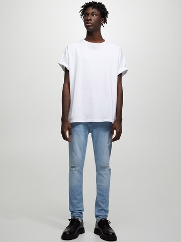 Pull&Bear Regularen Kavbojke | modra barva: sprednja stran