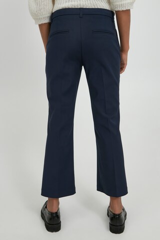 PULZ Jeans - Tapered Calças com vincos 'BINDY' em azul