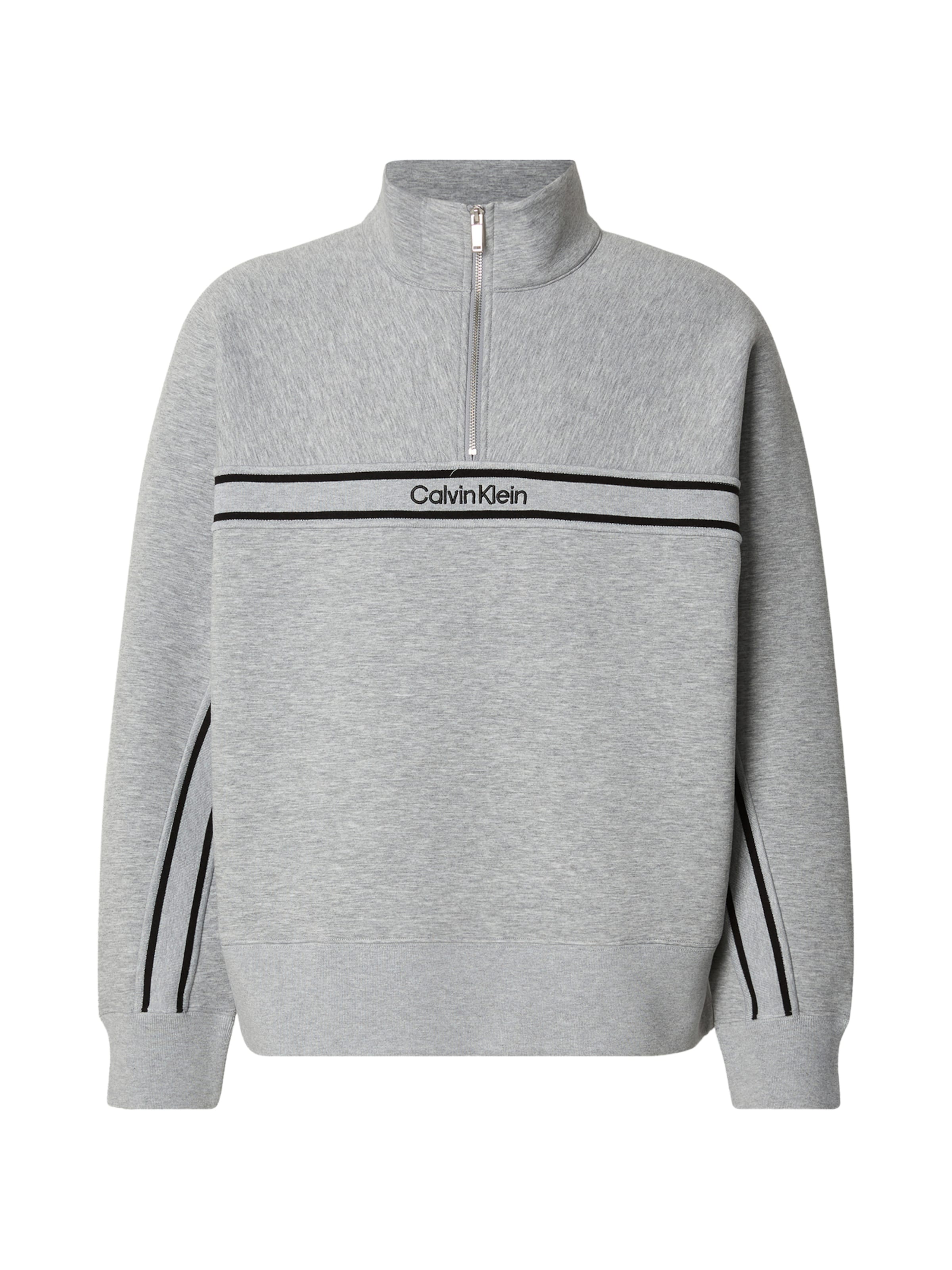 Calvin Klein JeansSweater majica 'SPACER' - siva boja: prednji dio