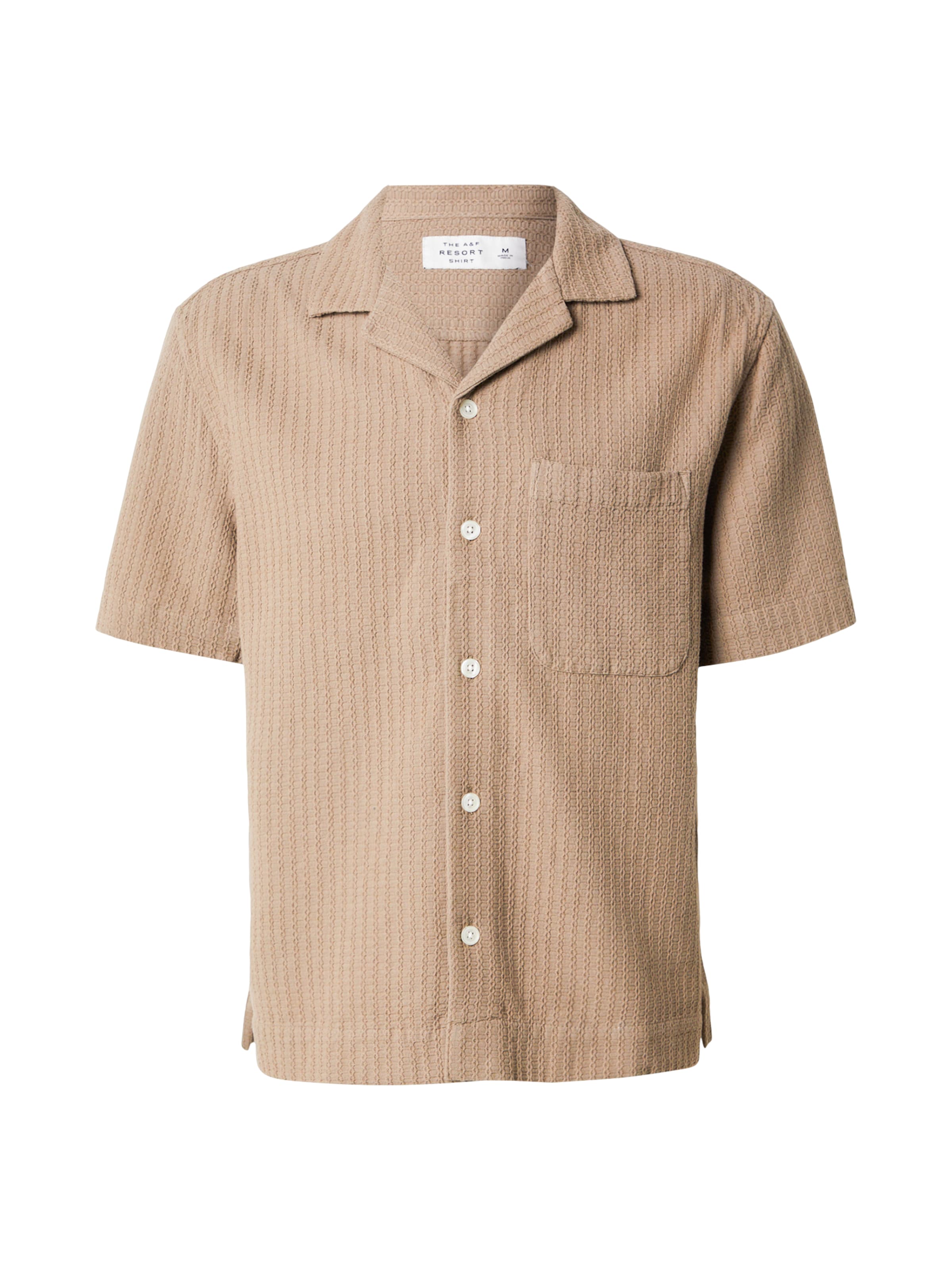 Abercrombie & Fitch Comfort fit Srajca | rjava barva: sprednja stran