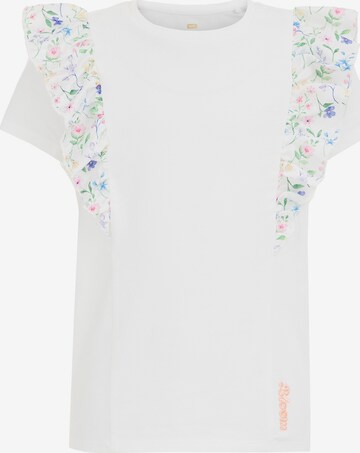 T-Shirt WE Fashion en blanc : devant