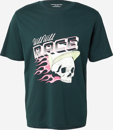 JACK & JONES - Camiseta 'JJTRACK SKULL' en verde: frente