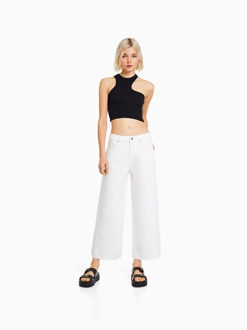 Bershka Wide Leg Jeans i hvid