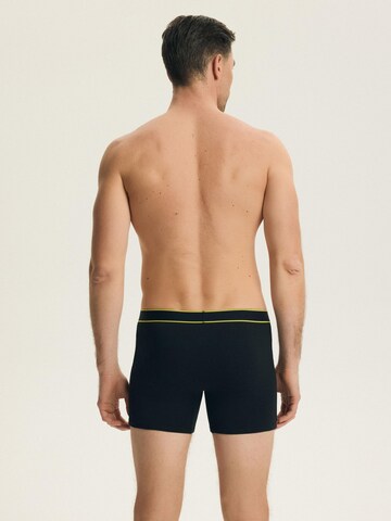 Henderson Boxershorts 'Boxershorts Doppelpack aus Baumwolle Mix Atmungsaktiv bequem Bee' in Schwarz
