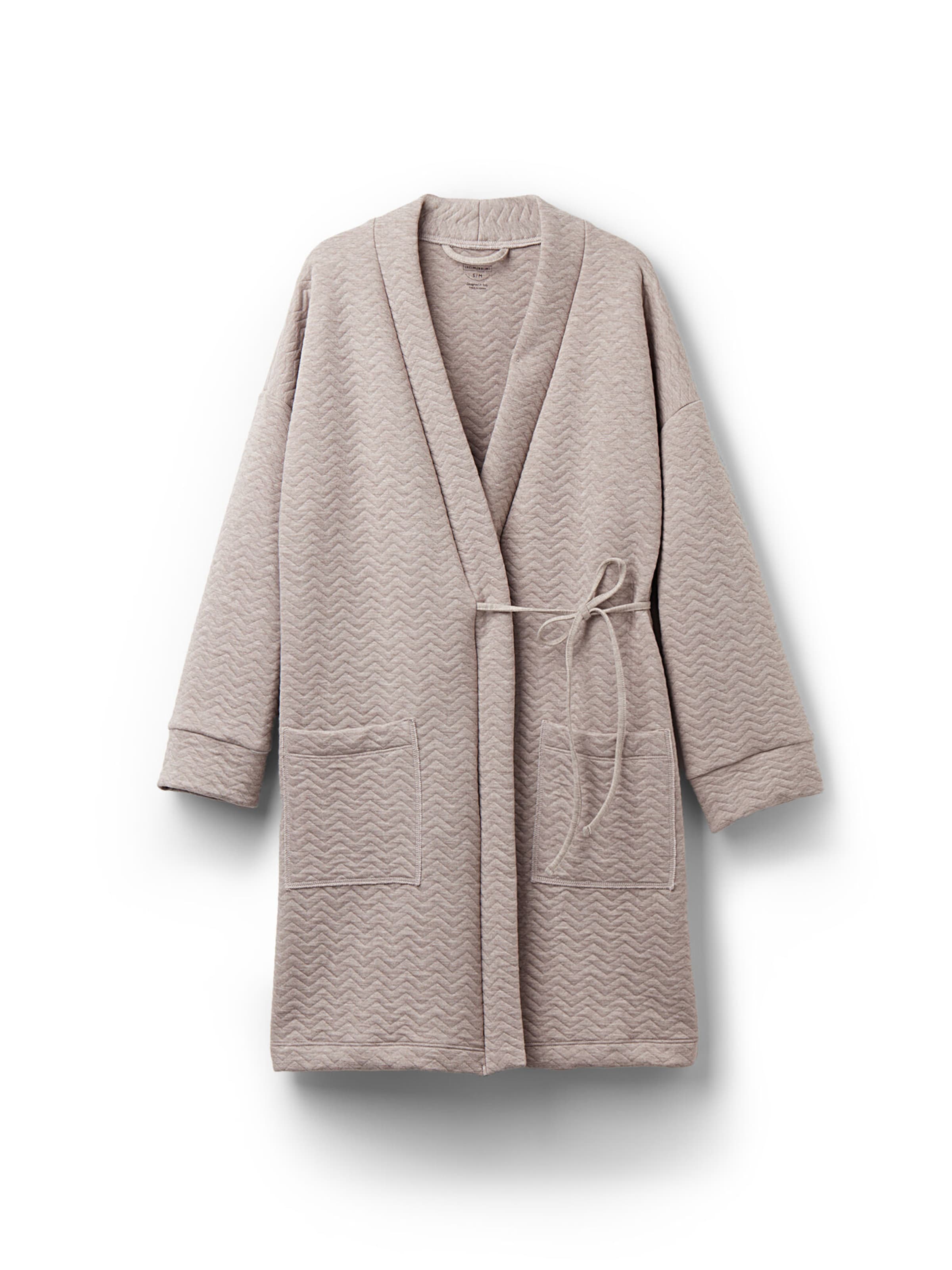 INTIMISSIMI Morgenmantel 'CHEVRON ' in Beige: Vorderseite