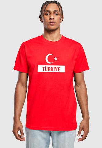 Merchcode - Camisa 'Football - Turkey' em vermelho: frente