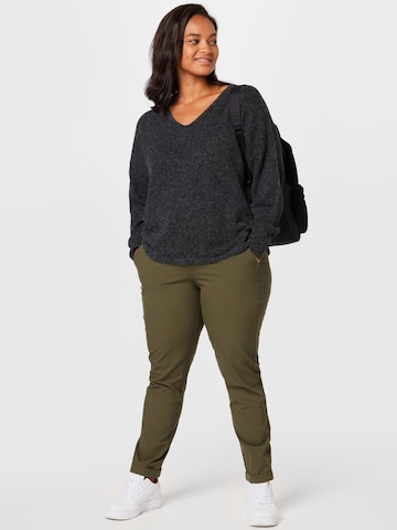 KAFFE CURVE Regular Trousers 'Jia' in Green