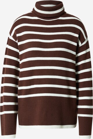 PIECES Sweter 'HIRA' w kolorze brązowy: przód