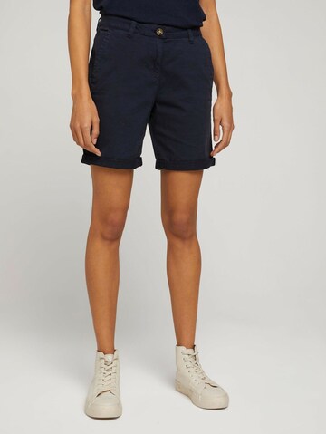 TOM TAILOR Regular Shorts in Blau: predná strana