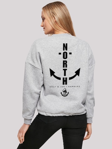 Sweat-shirt 'North Anchor Knut & Jan Hamburg' F4NT4STIC en gris : devant