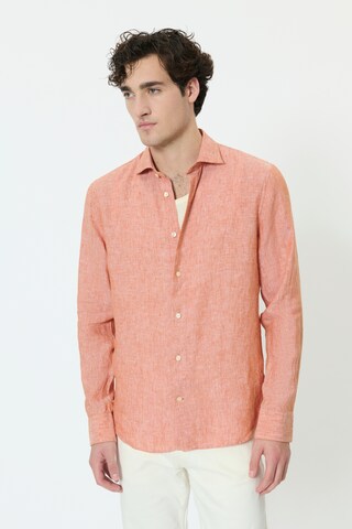 Matinique Regular fit Overhemd 'Marc' in Oranje: voorkant