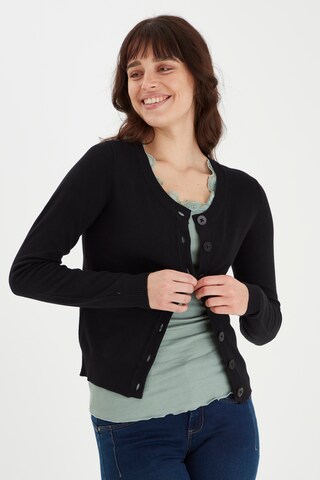 Fransa Knit Cardigan 'ZUVIC' in Black: front