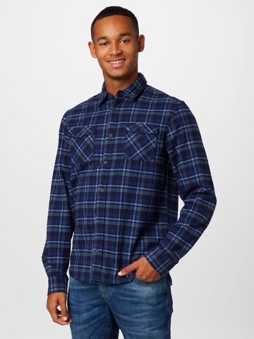 Ragwear Regular fit Button Up Shirt in Blue: front