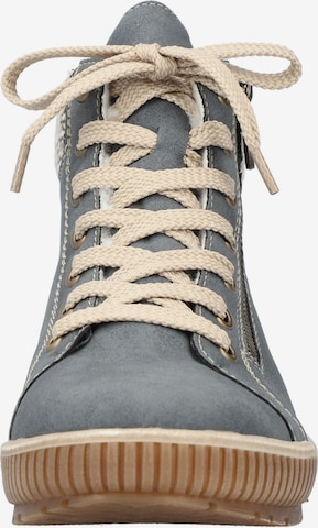 Rieker Lace-Up Ankle Boots in Blue