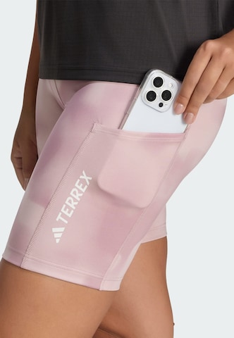 Skinny Pantalon outdoor 'Multi' ADIDAS TERREX en violet