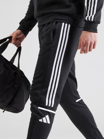 ADIDAS PERFORMANCE Дънки Tapered Leg Спортен панталон 'Squadra 25' в черно