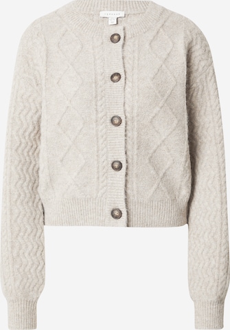 TOPSHOP Gebreid vest in Beige: voorkant