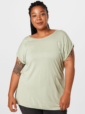 T-shirt 'Maja' ABOUT YOU Curvy en vert : devant