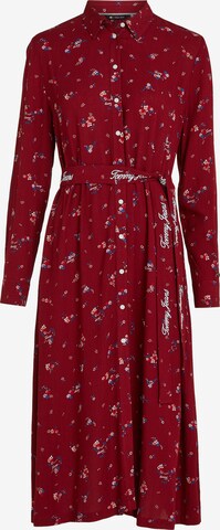 Tommy Jeans Curve Shirt Dress in Red: front