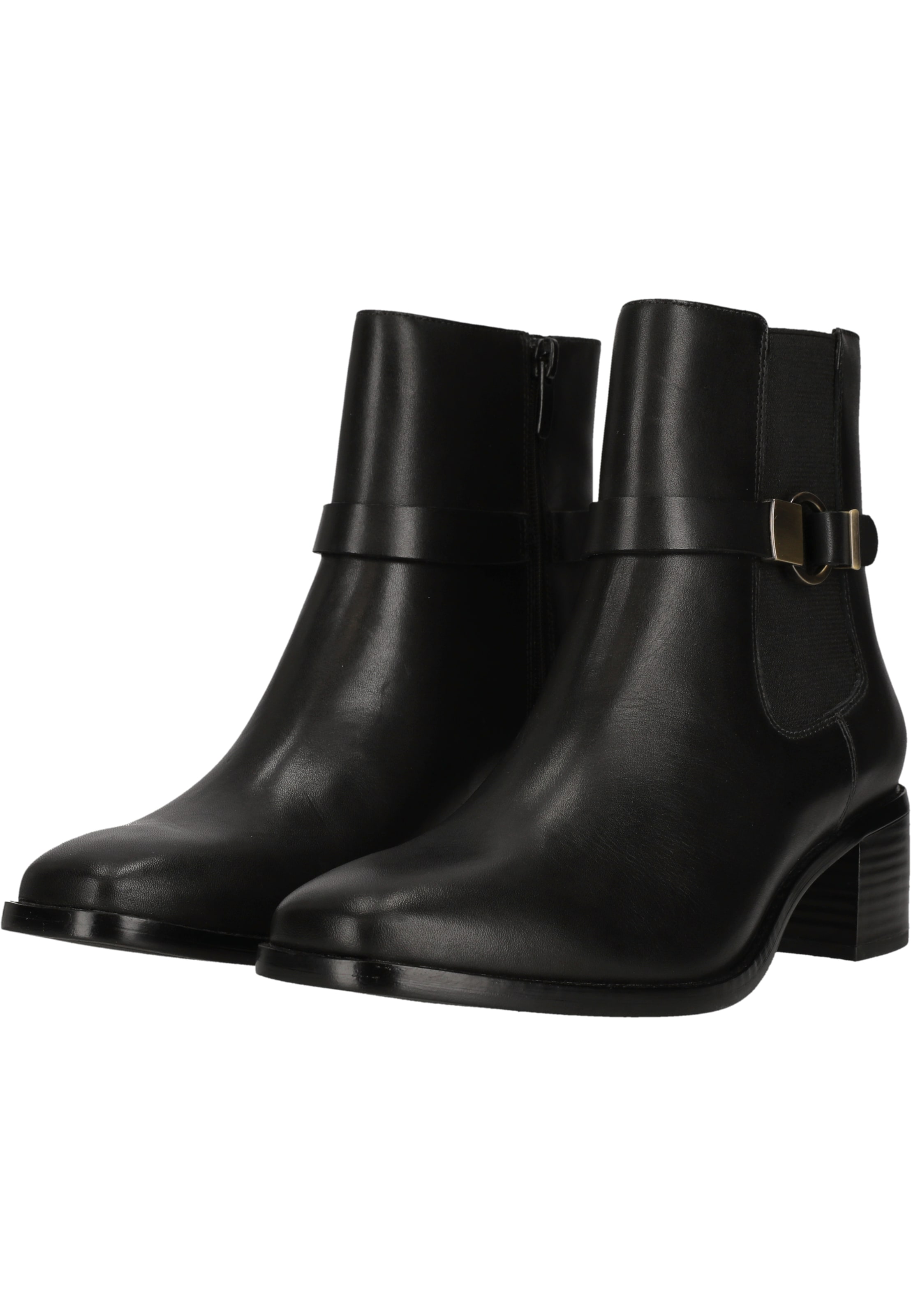 CLARKS Enkellaarsjes 'Wreen Buckle' in Zwart