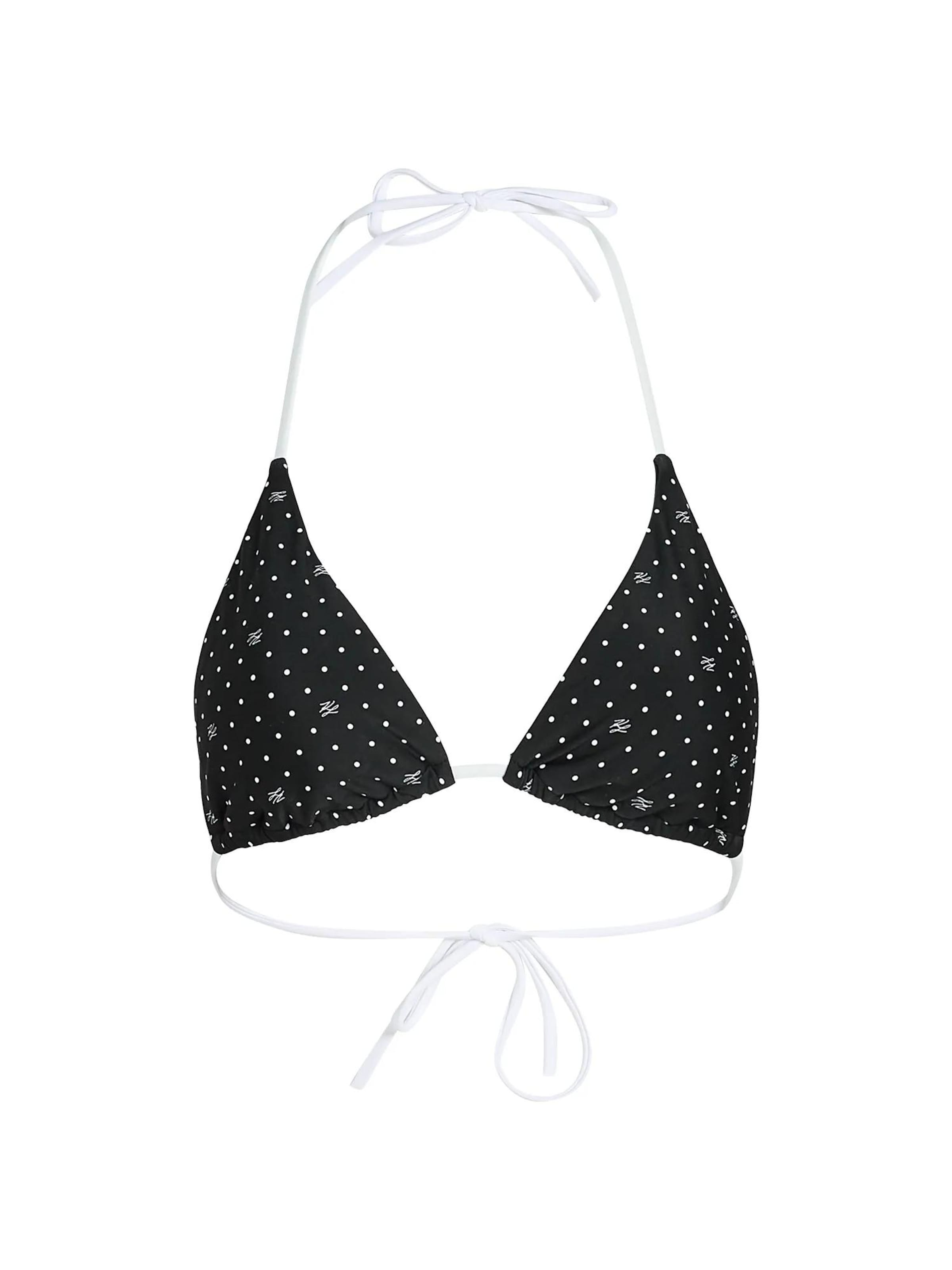 Triangolo Top per bikini di Karl Lagerfeld in nero: frontale