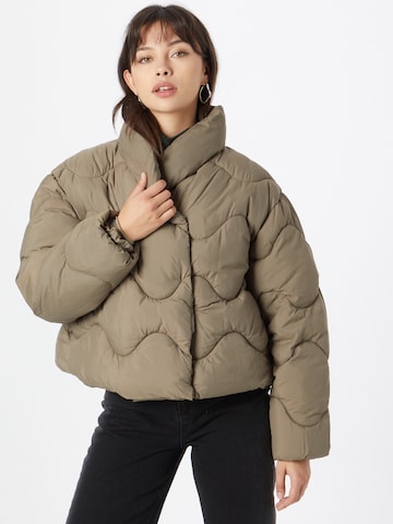 WEEKDAY Winter Jacket in Grey: front
