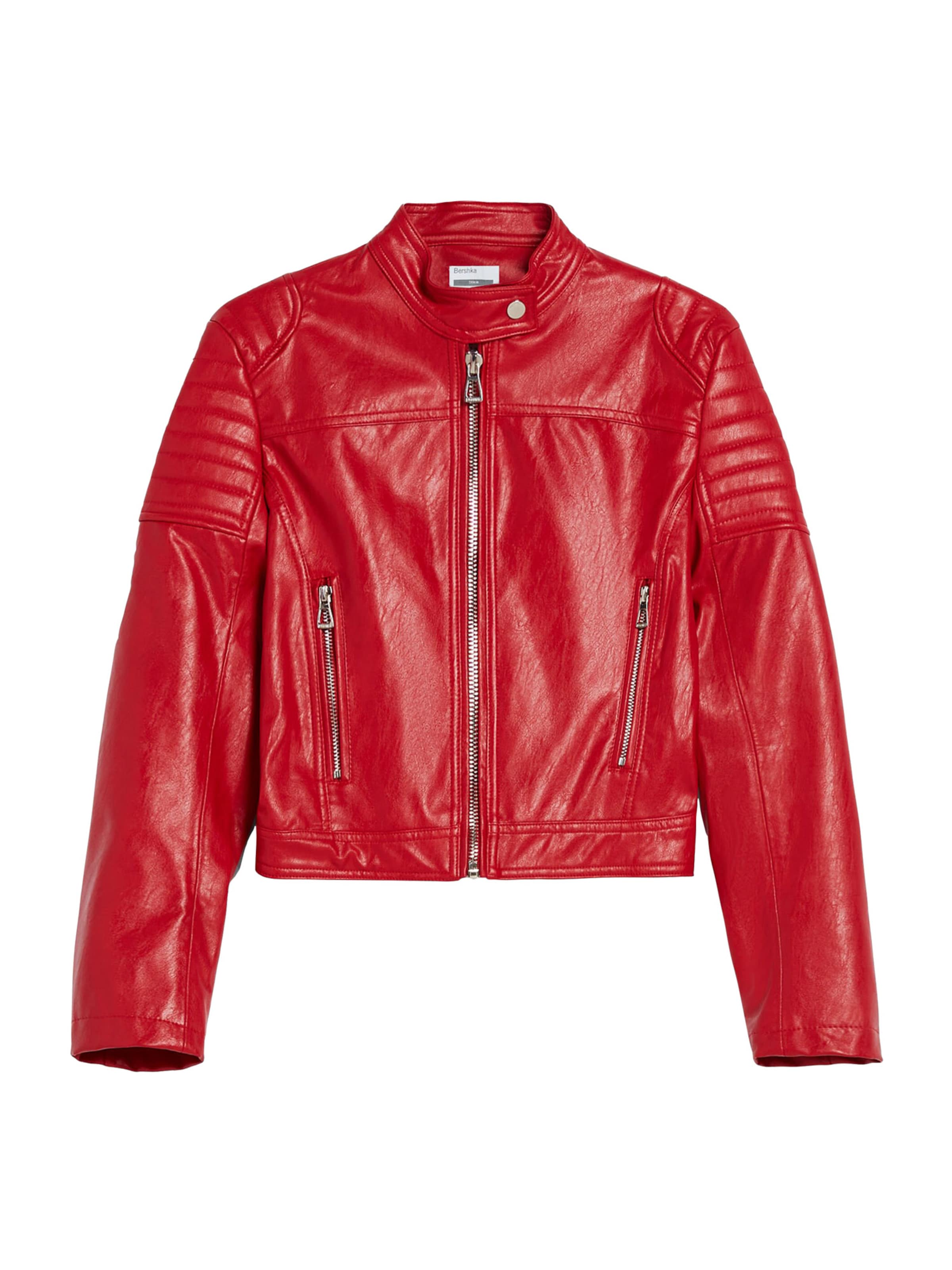 Bershka Between season jacket in Red ABOUT YOU