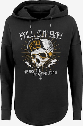 F4NT4STIC Sweatshirt 'Fall Out Boy Chest Youth Skull' in Zwart: voorkant