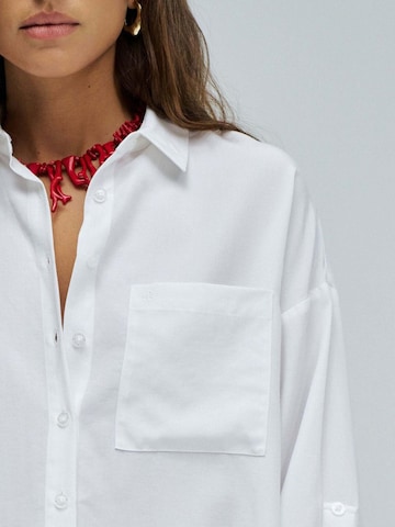 Chemisier 'Oversize Basic' Salsa Jeans en blanc