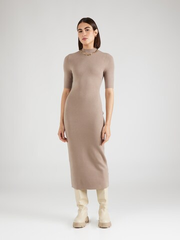 Abercrombie & Fitch Knitted dress in Grey: front